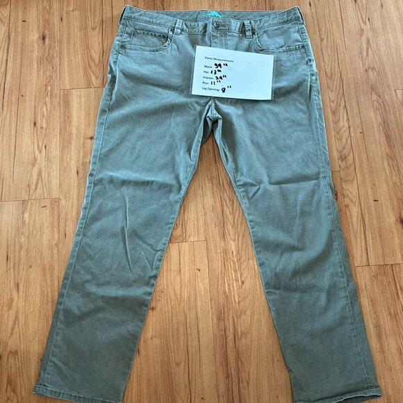 Tommy Bahama Jeans Soft Green Mens 40x32 Olive Stretch Jeans Khaki Pant - Picture 3 of 10